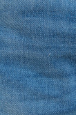 Jean azul claro tipo 90´S tiro alto con bota ancha y desgastes de color