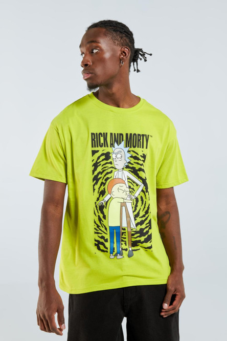 Camiseta manga corta con estampado de Rick & Morty.