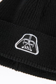 Gorro tejido negro con diseño de Star Wars y doblez ajustable