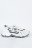 Tenis unicolores de plataforma con contrastes y suelas gruesas con relieve