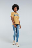 Camiseta kaki con manga corta y diseño college de Memphis