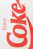 Camiseta crema clara con arte de Coca-Cola y cuello redondo