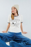 Camiseta de contrastes con estampado de Snoopy