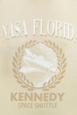 Camiseta kaki con diseño de NASA y cuello redondo en rib
