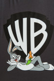 Camiseta gris intensa con diseño de Bugs Bunny y cuello redondo