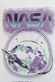 Camiseta unicolor con diseño de NASA y cuello redondo