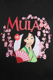 Camiseta unicolor manga corta con estampado de Mulan
