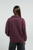 Buzo cuello alto morado oscuro oversize con diseño college de Nashville