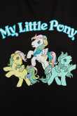 Camiseta manga corta negra con diseño de My Little Pony