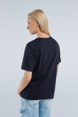 Camiseta cuello redondo azul intensa con diseño de Los Picapiedra