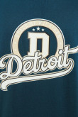 Buzo azul con diseño college de Detroit y cuello redondo