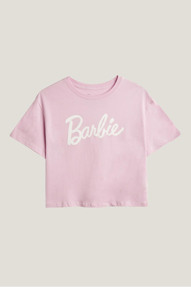 Camiseta Barbie Rosa Moda Ropa De Mujer Top De Verano Blanco Manga Corta  O-Cuello Casual Gráfica Camisetas Hip Hop Streetwear