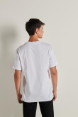Camiseta blanca manga corta y estampado de PlayStation