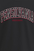 Camiseta unicolor con diseño college de Pensilvania