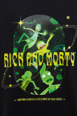 Camiseta manga corta unicolor con diseño de Rick and Morty