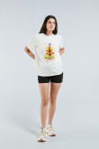 Camiseta unicolor con diseño de Cruella de Vil y manga corta