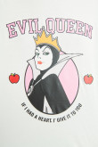 Camiseta unicolor con diseño de Evil Queen y cuello redondo en rib