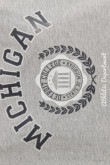 Camiseta unicolor crop top con cuello redondo y diseño college