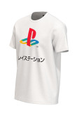 Camiseta manga corta unicolor con logo de PlayStation
