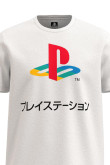 Camiseta manga corta unicolor con logo de PlayStation