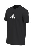Camiseta unicolor en algodón con diseño de PlayStation