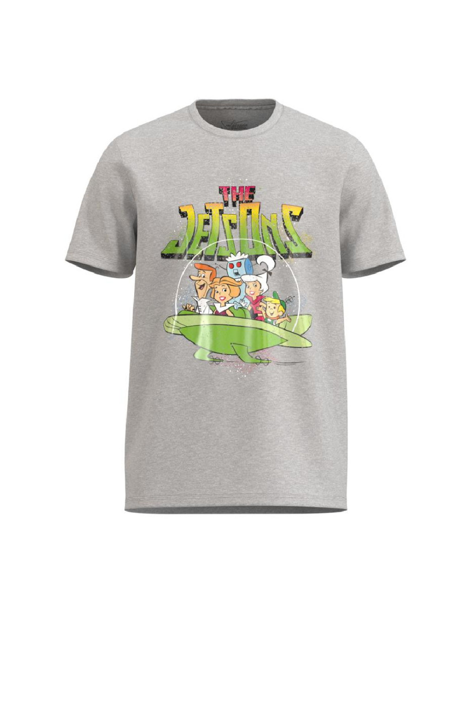 Camiseta unicolor con diseño de Los Supersónicos y cuello redondo