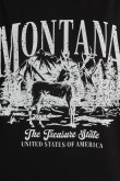 Camiseta unicolor con diseño college de Montana y cuello redondo
