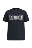 Camiseta unicolor manga corta con diseño college de London