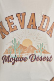 Camiseta manga corta unicolor con diseño college de Nevada