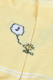 Medias tobilleras unicolores con elástico y diseños de Snoopy