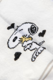Medias tobilleras unicolores con elástico y diseños de Snoopy