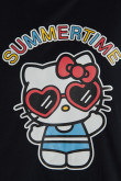 Camiseta unicolor con manga corta y diseño de Hello Kitty