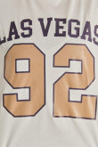 Camiseta manga corta unicolor con diseño college de Las Vegas