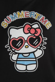 Camiseta unicolor con manga corta y diseño de Hello Kitty