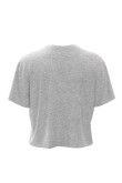 Camiseta crop top manga corta de algodón