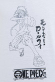 Camiseta manga corta crema con diseño negro de One Piece