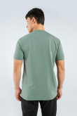 Camiseta cuello redondo verde con texturas y manga corta