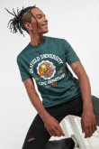 Camiseta manga corta verde con diseño college de Garfield