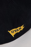 Cachucha azul intensa beisbolera con bordado college de Utah