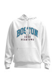 Buzo unicolor con capota y diseño college de Boston