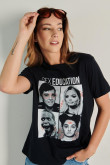 Camiseta manga corta unicolor con diseño de Sex Education en frente