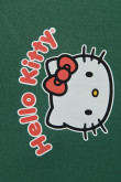 Buzo unicolor con diseño de Hello Kitty, manga ranglan y capota