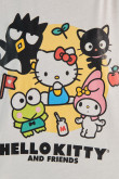 Camiseta manga corta unicolor con estampado de Hello Kitty