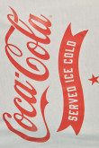 Camiseta unicolor con diseño rojo de Coca-Cola y manga corta