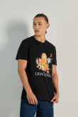 Camiseta unicolor con manga corta y diseño del Rey León