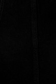 Short negro en jean paper bag con doble botón metálico