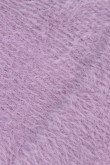 Gorro tejido lila claro con doblez ajustable y marquilla decorativa