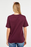 Camiseta manga corta roja violeta con diseño college azul de Chicago
