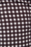 Blusa negra a cuadros manga corta con escote en V