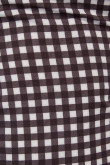 Blusa negra a cuadros manga corta con escote en V